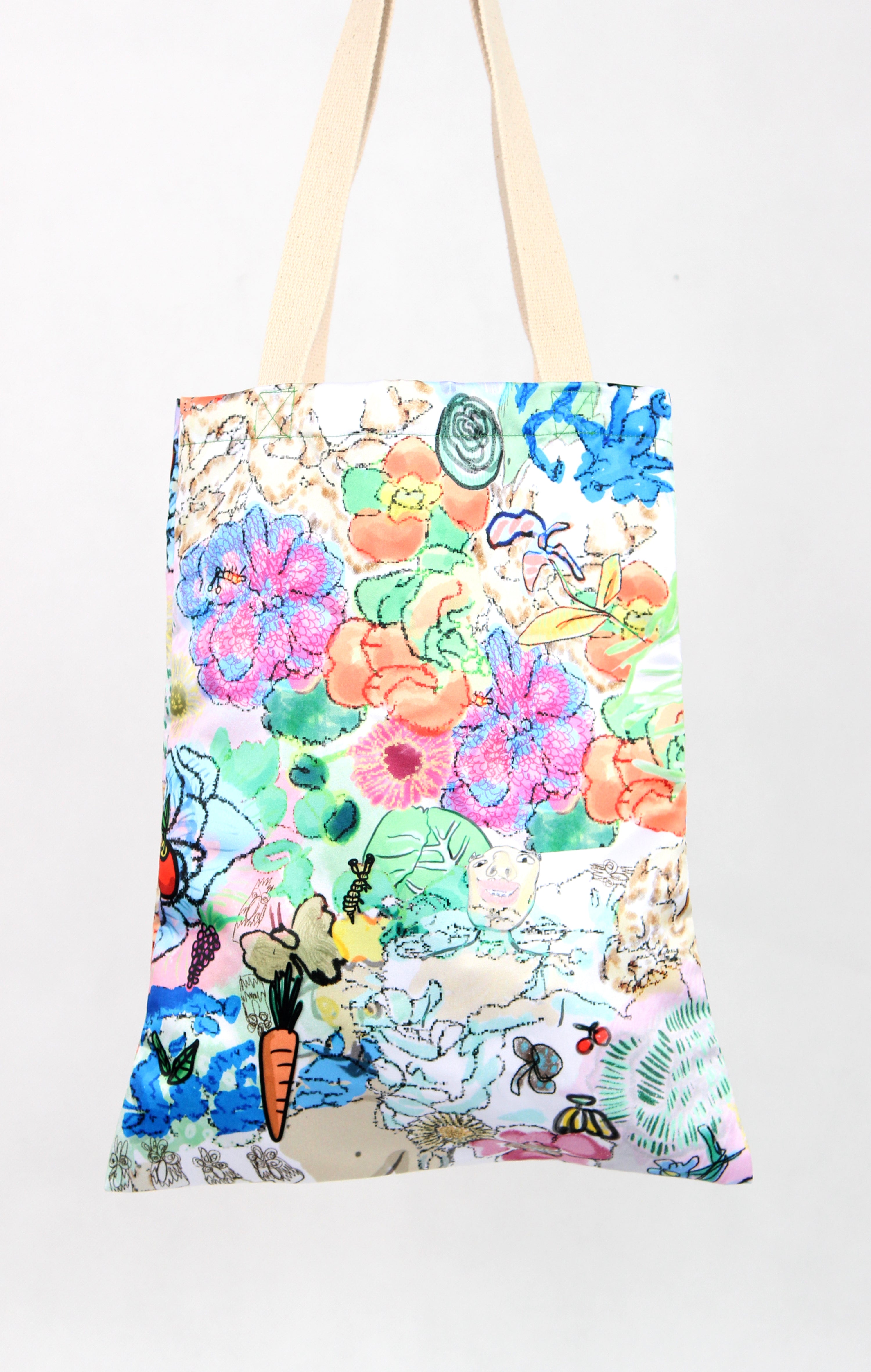 原創花園圖畫印花托特包 Original Garden Drawing Print Tote