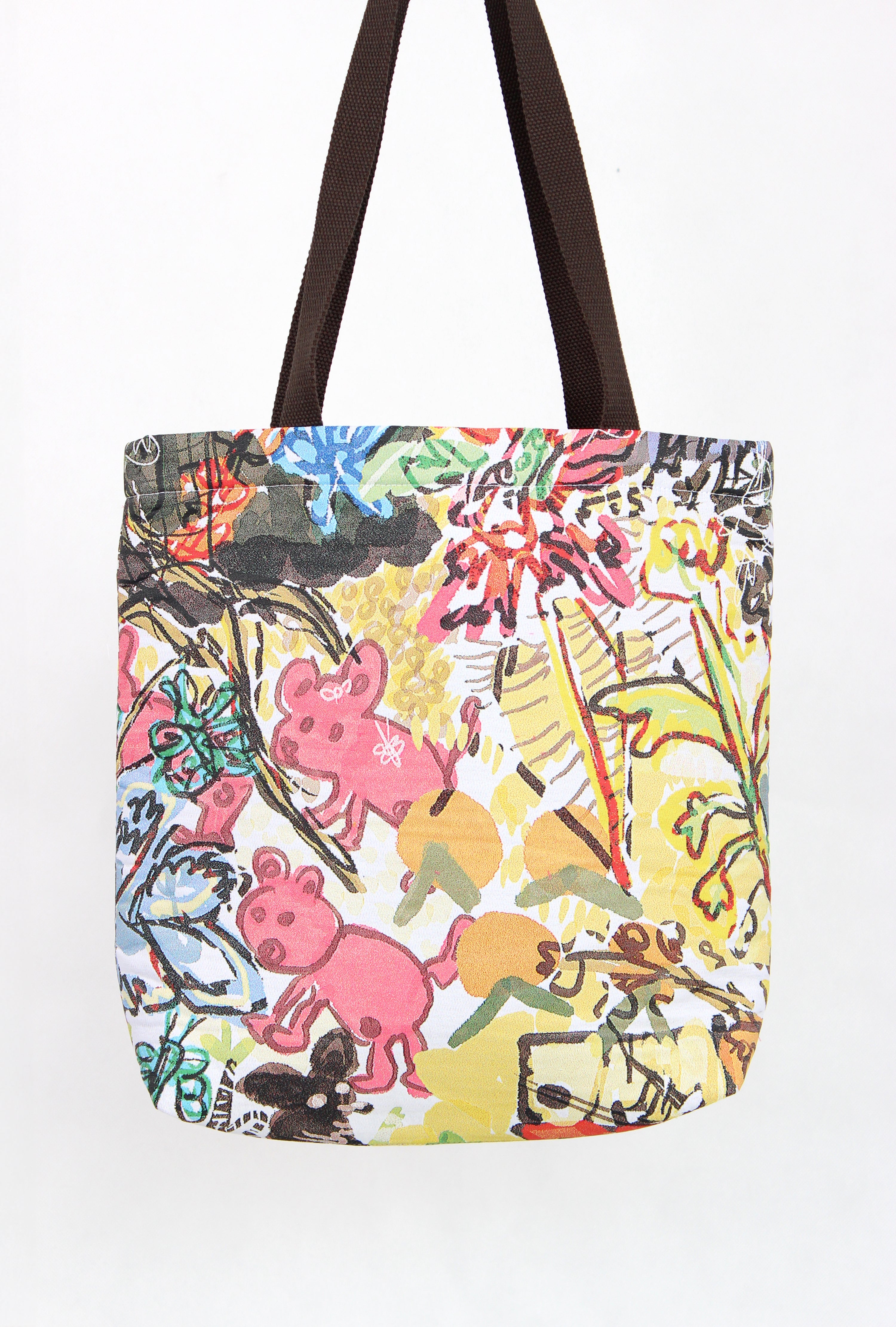 原創快樂圖畫緹花托特包 Original Happy Drawing Jacquard Canvas Tote (已售出)
