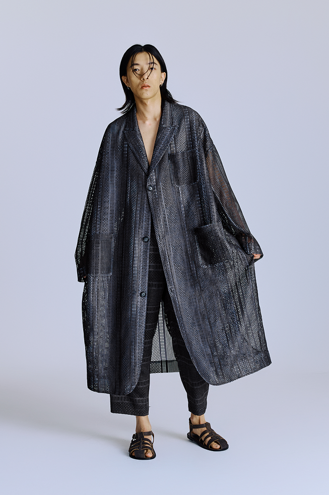 網眼打褶長褲 Pleated Mesh Trousers
