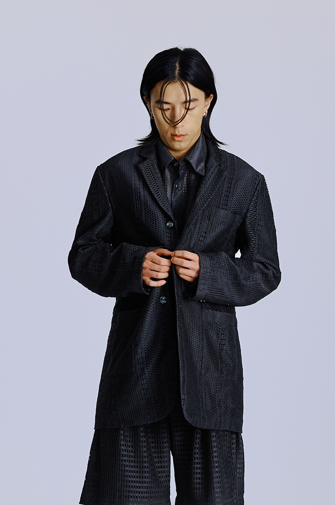 黑色網眼西裝 Black Lace Net Blazer