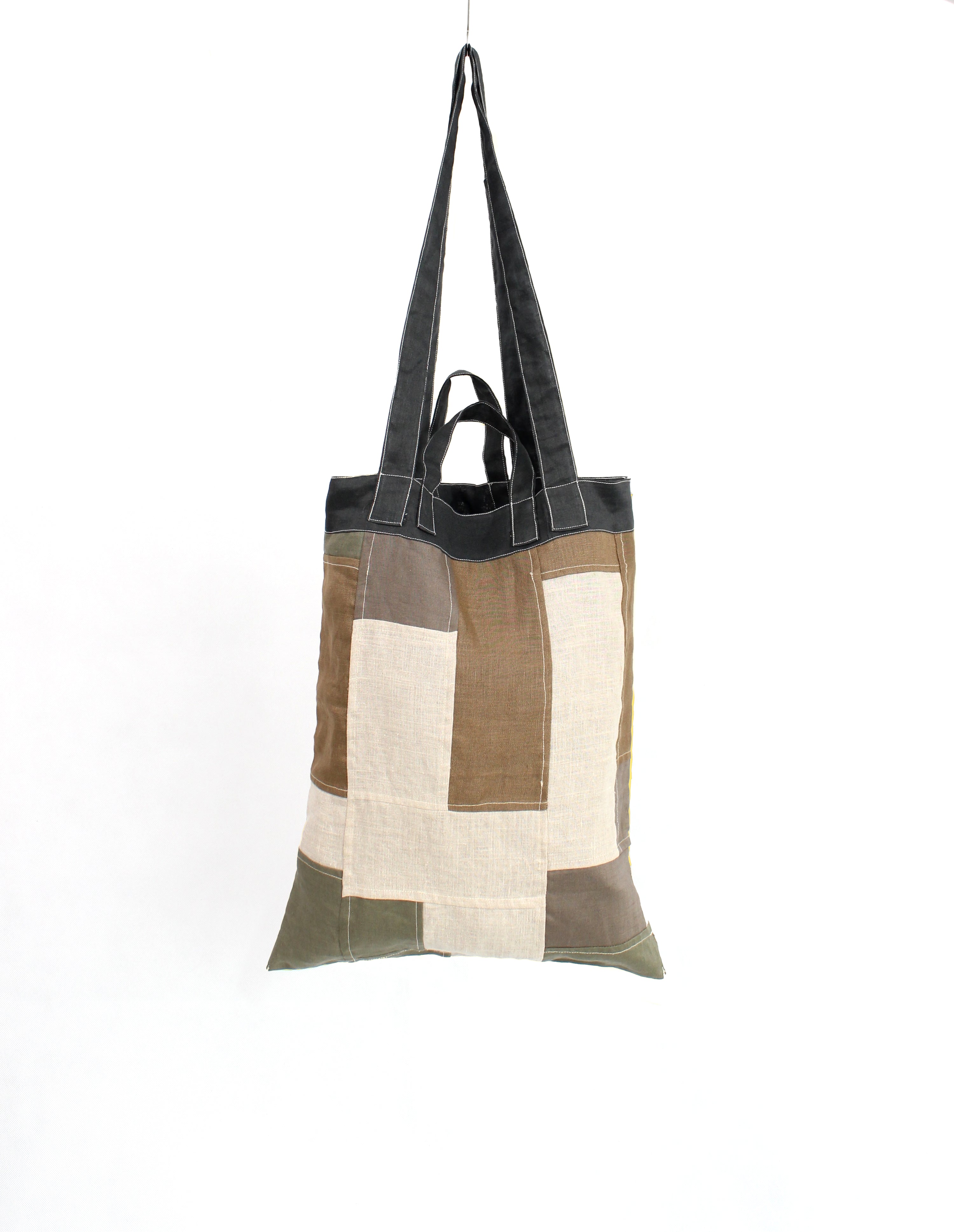 深色 拼接包 Patchwork Bag Dark Green