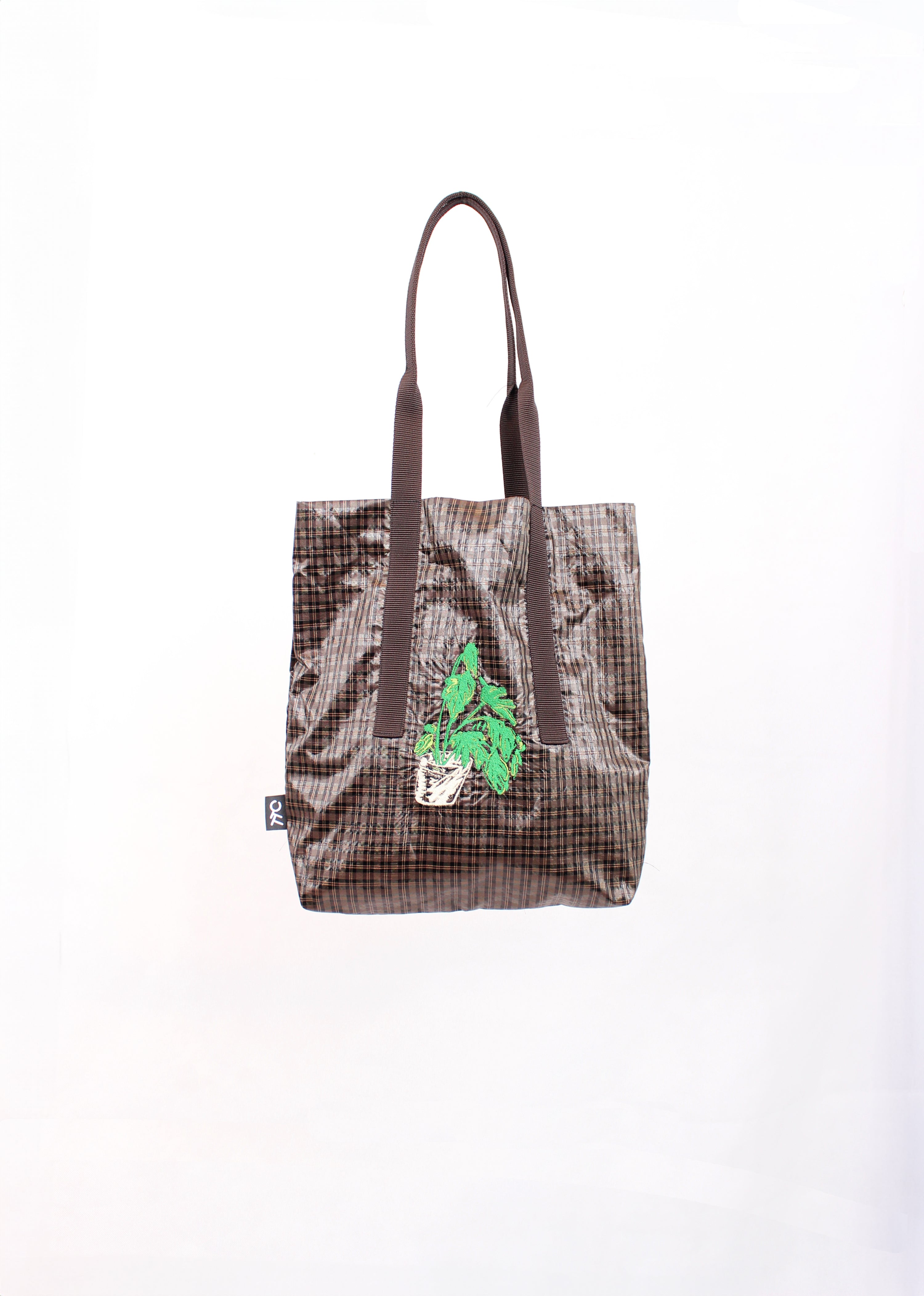 工作室裡的龜背芋X刺繡=托特包 Monstera deliciosa embroidery tote bag