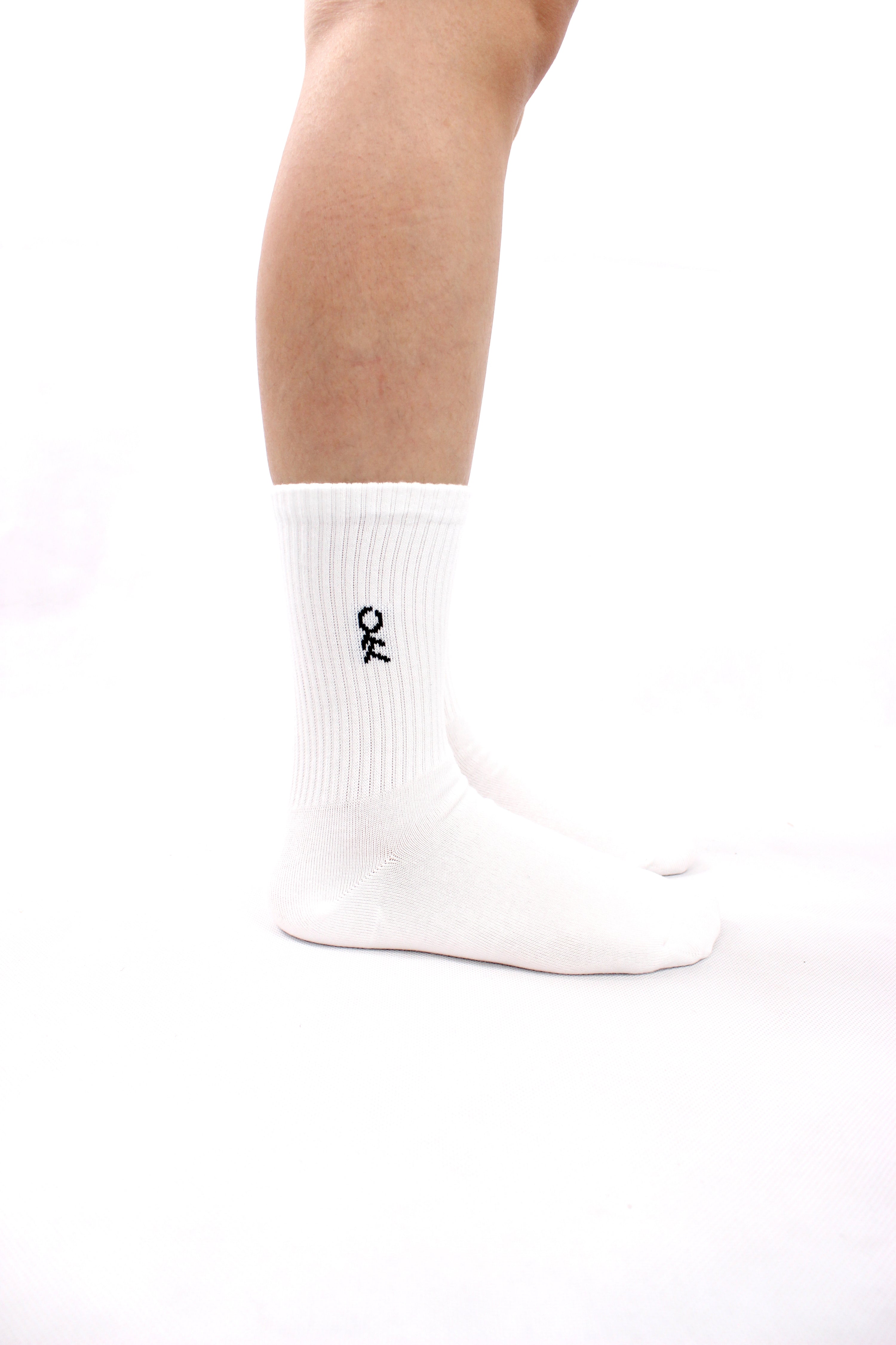 棉混螺紋白襪 White Socks in Cotton