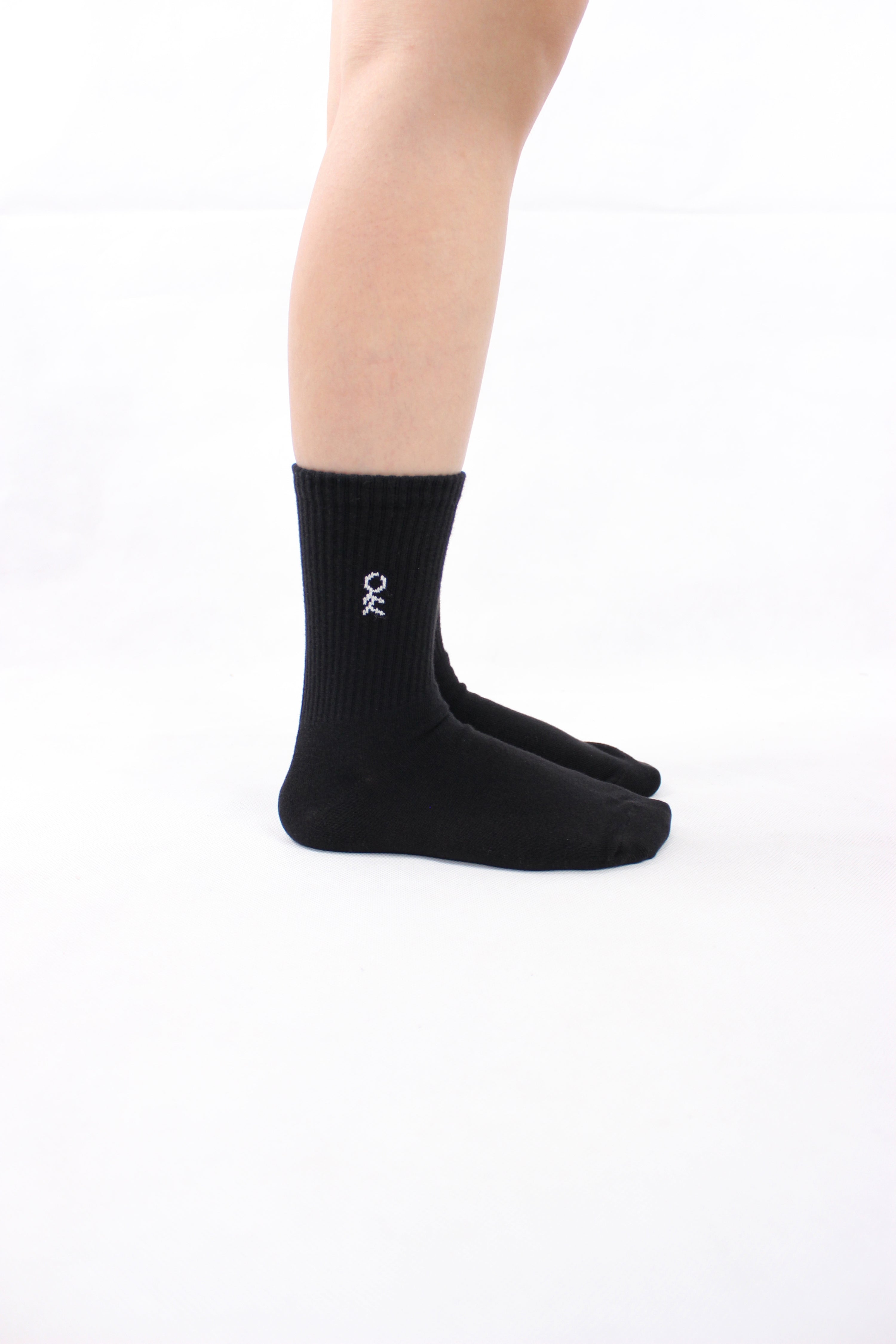 棉混螺紋黑襪 Black Socks in Cotton