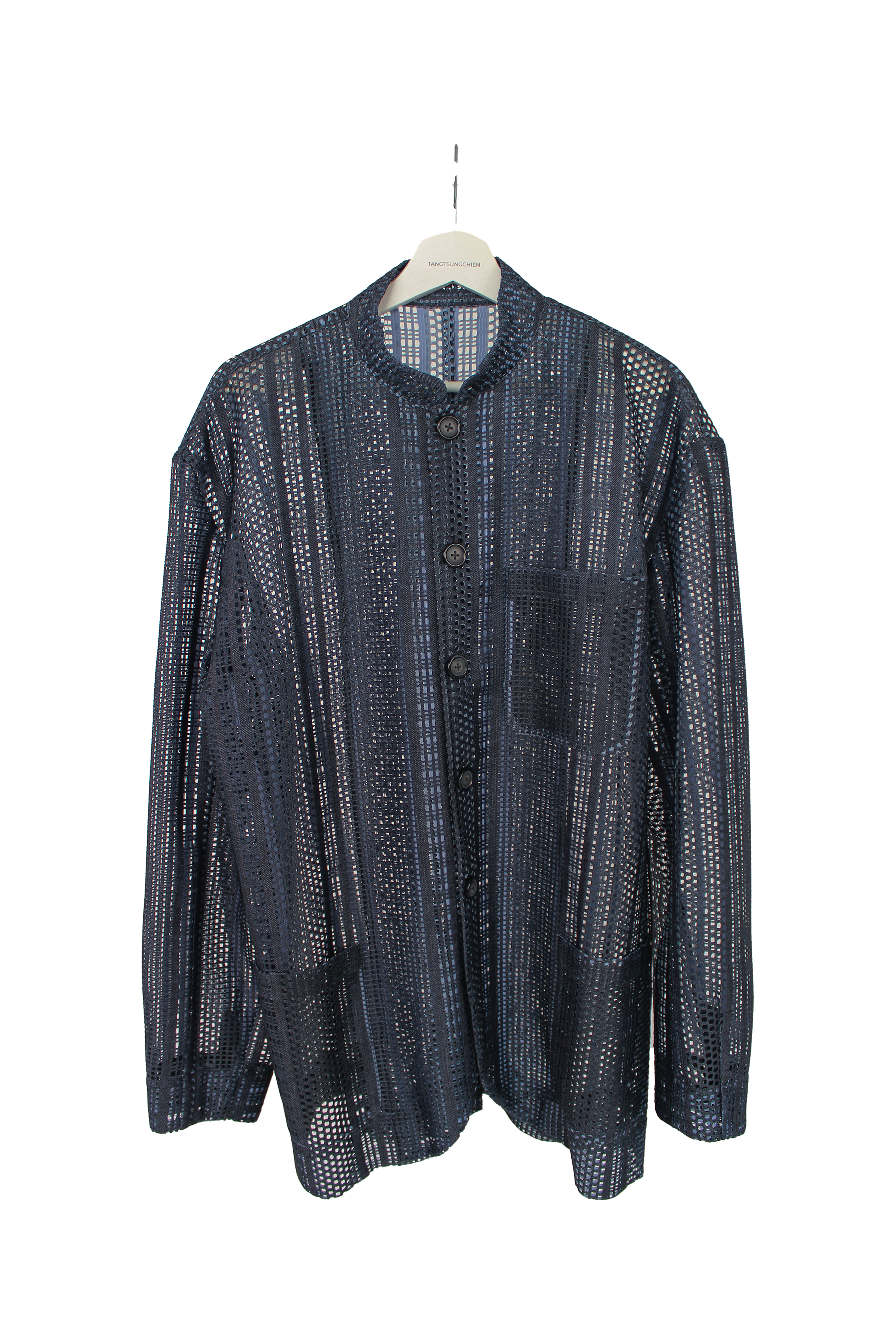 網眼中山領襯衫 Mesh Mandarin Collar Shirt