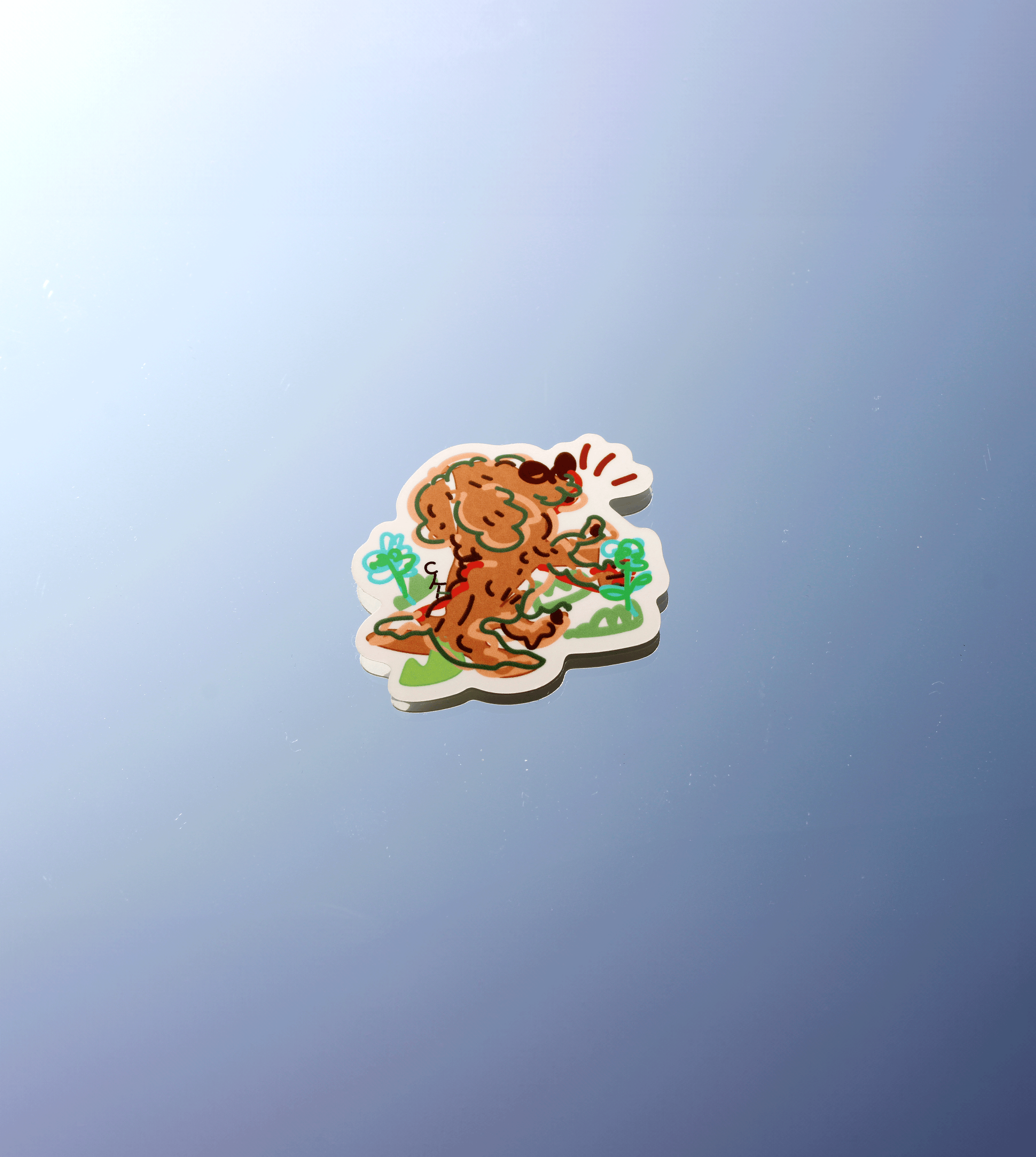 在叫的噗利 貼紙 Pooly the Poodle Sticker