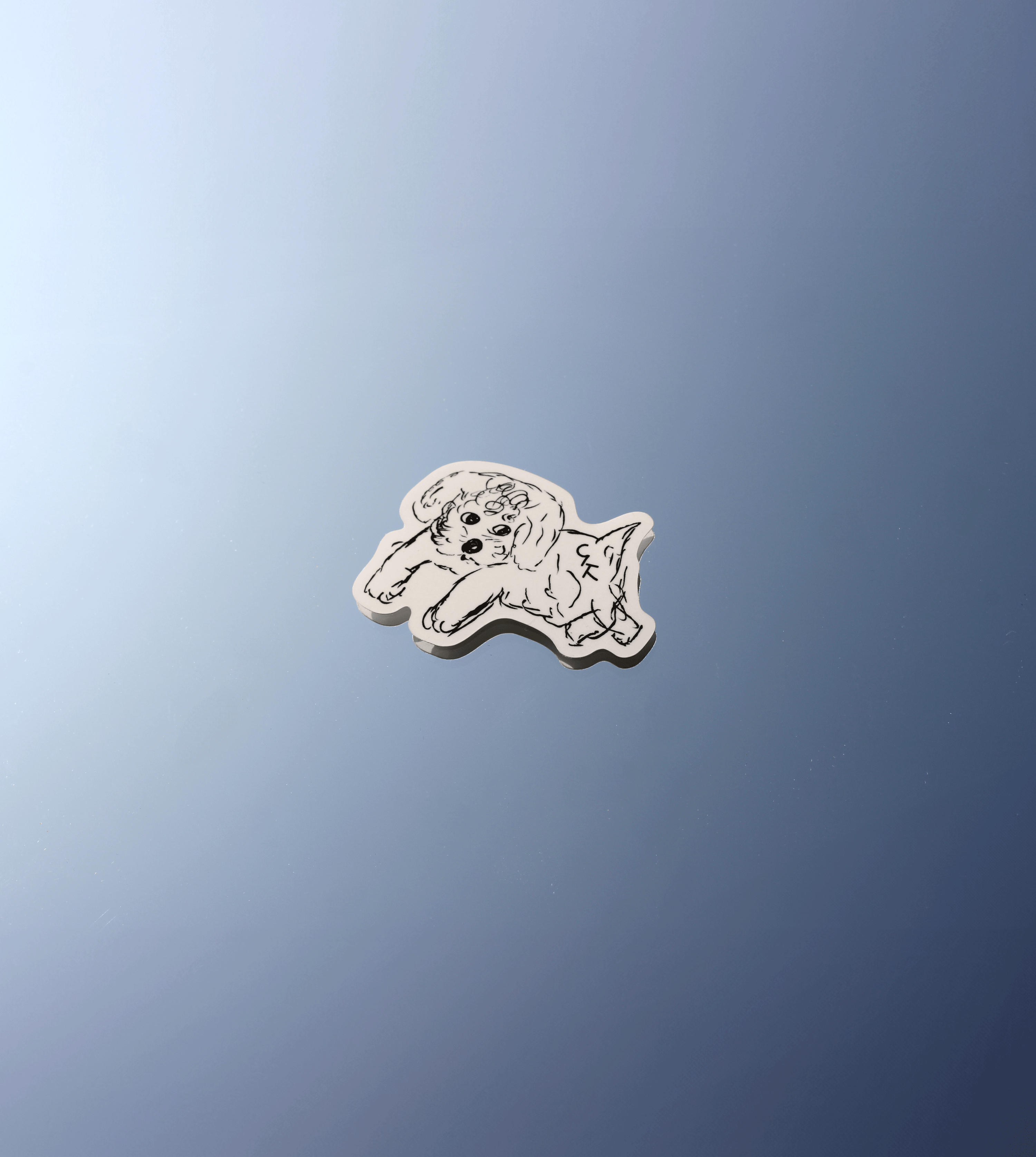 手繪噗 貼紙 Pooly the Poodle Sticker