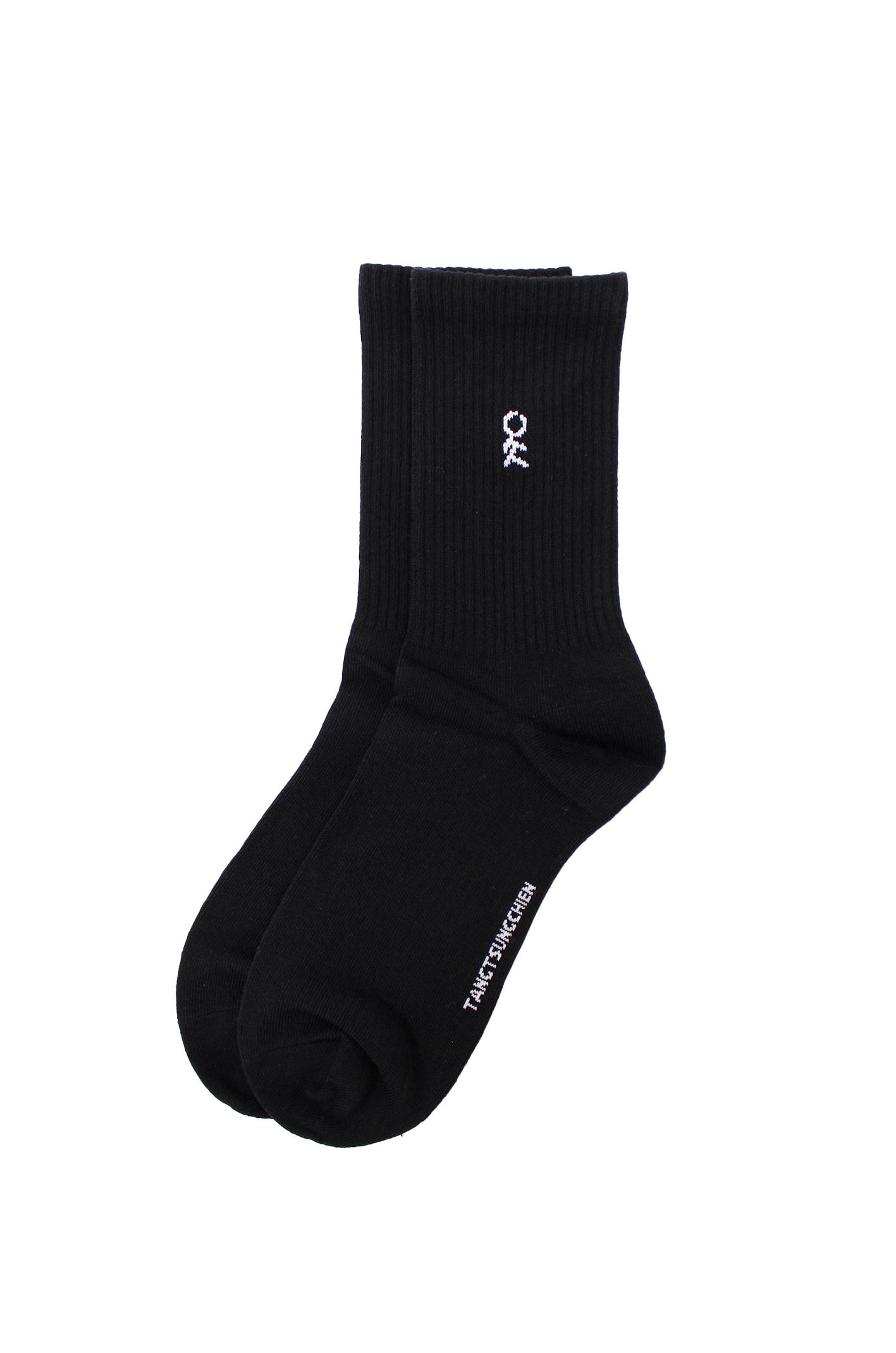 棉混螺紋黑襪 Black Socks in Cotton